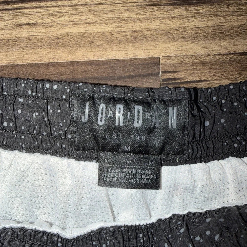 Nike Air Jordan Jumpman Poolside Shorts Youth M 10/12 Black Cement Speckle Swim